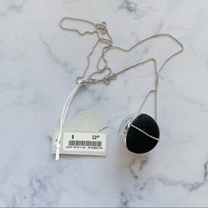 COS velvet & metal sphere necklace